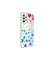 Samsung Galaxy A72 Uyumlu Kılıf Zore M-Blue Desenli Kapak (Kırmızı)