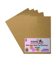 Altın Sarı Simli Karton 35x50 5 Adet Artlantis Simli Karton Altın Sarı 5 Adet 35*50 (Altın Simli)