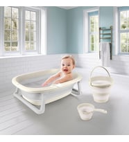 7271 Katlanabilir Banyo Seti 3Lü Bej