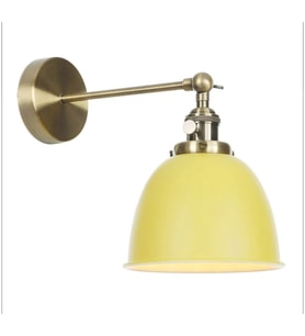 Rys Retro Sarı Metal Dekoratif Rustik Mafsallı Duvar Aplik