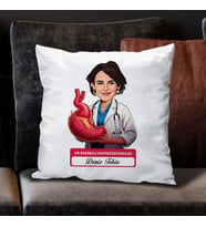Kişiye Özel Hediye En Başarılı Kadın Gastroentrolog Karikatürlü Yastık