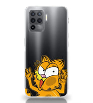 Oppo Reno 5 Lite Uyumlu Garfield Desenli Şeffaf Telefon Kılıfı