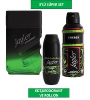 JAGLER Energy Erkek Parfüm 90 ml+ Erkek Deodorant 150 ml+ Roll-on Erkek 50 ml