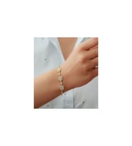 925 Ayar Gold 3'lü Kar Tanesi Gümüş Bileklik