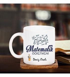Öğretmenler Gününe Özel Matematik Öğretmenine Hediye Kupa