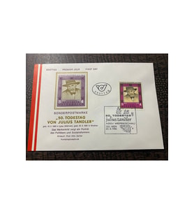 Österreich FDC AVUSTURYA 1986 Özel Pullu Özel Damgalı İlkgün Zarfı Julius Tandler'in 50. Ölüm Yı