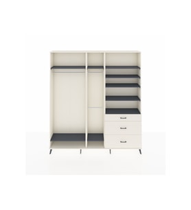 Arges Dolap 9 Raflı 3 Çekmeceli 3 Askılı 220x30x243 Aytaşı-Antrasit/Aytaşı