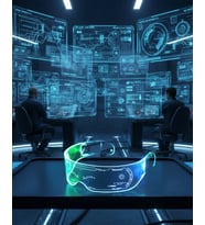 Led Işıklı Rave Gözlüğü 7 Renk 5 Işık Modu Futuristik Tasarım
