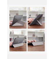 Xiaomi Mi Pad 5 Kalemlikli Standlı Katlanabilir Tablet Kılıfı (Rose Gold Altın)