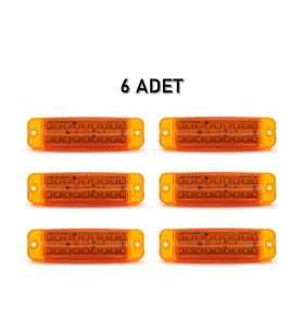 Parmak Led Çift Sıra 12-24 Volt 6 Adet
