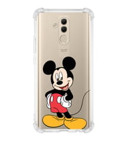 Huawei Mate 20 Lite  Köşe Korumalı Antişok Kapak Mickey Mouse Tasarımlı Şeffaf  Kılıf