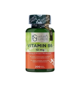 Natures Supreme Vitamin B6 10 Mg 200 Kapsül Aromasiz