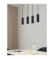 Mylights dörtlü 4lü sıralı siyah masaüstü tavan sarkıt led spot tasarruflu led ampul mutfak adası ot