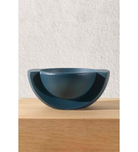 Koza Home Elysia Taş Dokulu Gece Mavisi Seramik Dekoratif  Kase 26x21x12cm 8591