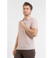 Kısa Kol Baskılı Pike Polo Yaka Cepsiz esnek Casual Slim Fit Tişört 1011250153