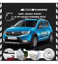 Dacia Sandero Oto Araç Kapı Koruma Fitili 5metre Parlak Beyaz Renk