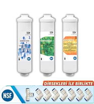 WaterDizayn Kapalı Kasa Su Arıtma Cihazları Için 3'lü Inline Filtre Seti