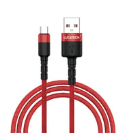 Type-C 2.4 A Hızlı Şarj ve Data Kablosu 1 mt Fiber Kırılmaz Kablo