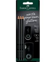 Faber-Castell Kol Seti Siyah - 3 X Grip 2001 B Kalem, 1 X Kol Mini Silgi, 1 X Kol Ikili Bileme Kutus