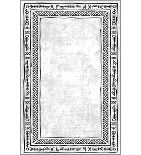 Eliana Home Baskılı, Yıkanabilir Kaymaz Taban Salon Halısı LNA1001 100x150 cm (Gri)