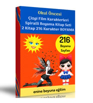 Çizgi Film Kahramanları Süper Spiralli Kitap Seti (2 Spiralli Kitap)