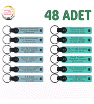 Gök Mavi & Turkuaz, 48’li Set, Mesajlı Deri Hatıra Anahtarlık, Söz Töreni Davetlilerine Hatıra