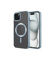 Apple iPhone 15 Plus Uyumlu Kılıf Mat Tasarımlı M-safe Wireless Şarj Özellikli Zore Mat Setro Kapak (Açık Yeşil)