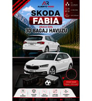 Skoda Fabia 4D 2008 - 2026 Araca Özel 3D Bagaj Havuzu
