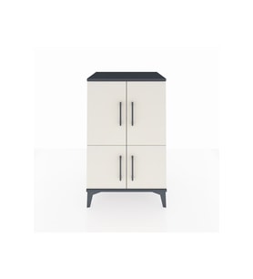 Hyperion Komodin 3 Raflı 4 Kapaklı 60x44x96 Antrasit-Aytaşı