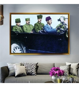Altın Çerçeveli dekoratif tablo a1904 (Gold)