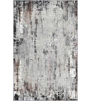 Eliana Home Baskılı, Yıkanabilir Kaymaz Taban Salon Halısı LNA0553 100x150 cm (Gri)