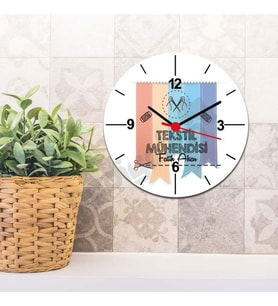 Tekstil Mühendisi Renkli Tasarım Duvar Saati