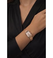 Rose Renk Şık Minimal Kasa Vintage Seri Genç Kız Kadın Kol Saati Su-539