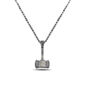Antik Viking Çekiç Erkek Gümüş Kolye (Gümüş)