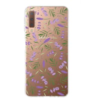 PrintiFy Samsung Galaxy A7 2018 ile Uyumlu 1mm Slim Fit Water Color 3 Baskılı Şeffaf  Kılıf