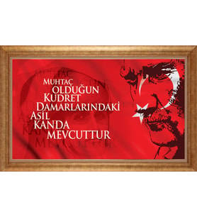 ALTIN ÇERÇEVELİ PASPARTULU TABLO CR1633