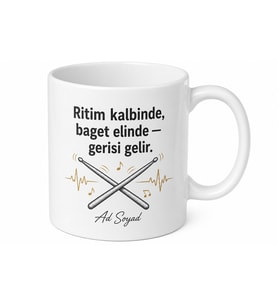 Bateri Kursuna Başlayanlara Ritim Kaçırma Baget Çevirme Hevesi Kupa Hediye Bardak