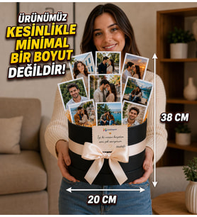Kişiye Özel Fotoğraflı Silindir Buketi 9 Adet Doğum Günü Hediyesi - Sevgiliye Hediye - Arkadaşa Hediye - Erkek Hediye - Babaya Hediye -