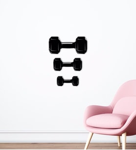 BK Home GYM Tasarımlı Ahşap Duvar Süsü-39 (Siyah)