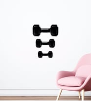 BK Home GYM Tasarımlı Ahşap Duvar Süsü-39 (Siyah)