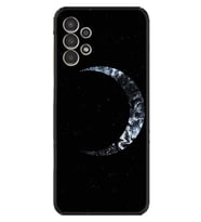 Galaxy M14 Uyumlu Kılıf Silikon Desen Özel Seri Yalnız Ay 1744