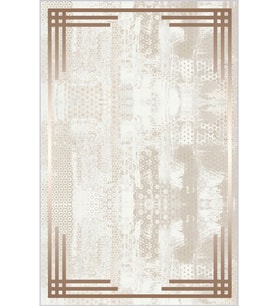 Eliana Home Baskılı, Yıkanabilir Kaymaz Taban Salon Halısı LNA0720 100x150 cm (Krem)
