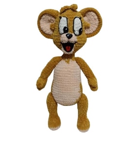 Neşeli Fare Jerry Amigurumi Organik Oyuncak 
