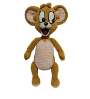 Neşeli Fare Jerry Amigurumi Organik Oyuncak 