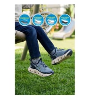 Minican BXZ001 P Kum-Siyah Geniş Kalıp Erkek Çocuk Spor Ayakkabı
