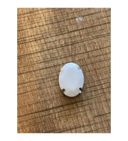 13X18 MM 1.8 CM BEYAZ KASALI DELİKLİ DİKME CAM TAŞ 25 ADET