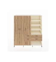 Kronos Dolap 14 Raflı 4 Çekmeceli 4 Kapaklı 220x59x243 Aytaşı-Çam/Çam