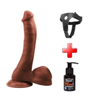 OdinsShop 24 cm Belden Bağlamalı Realistik Vantuzlu Melez Dildo Penis
