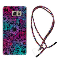 Samsung S7 Edge S20 Fe Plus Ultra S21 S22 Kılıf Boyun Asklı Rasta Silikon Colurful Mandala 1667