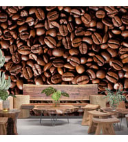 Kahve Çekirdeği Cafe Duvar Kağıdı Baskı